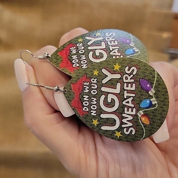 Ugly Sweater Lure Drop Earring - Picture 1 of 6
